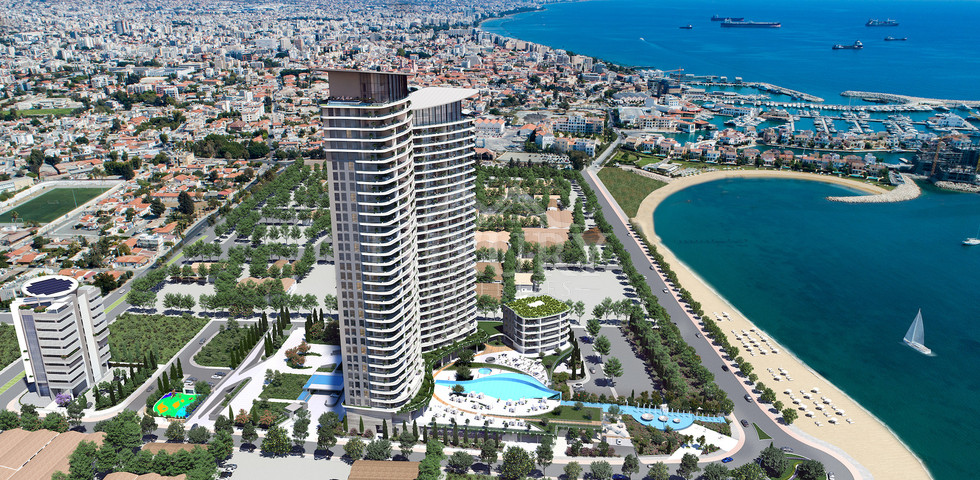 Elegant Seafront Living in Limassol – Spacious Two-Bedroom Residence for sale close to Limassol Marina