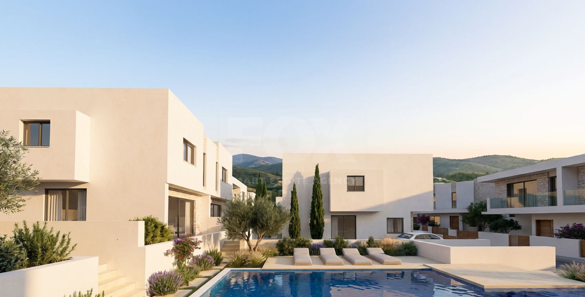 Modern three bedroom Villas in Pegeia,  Private Gardens & Communal Pool Near Coral Bay