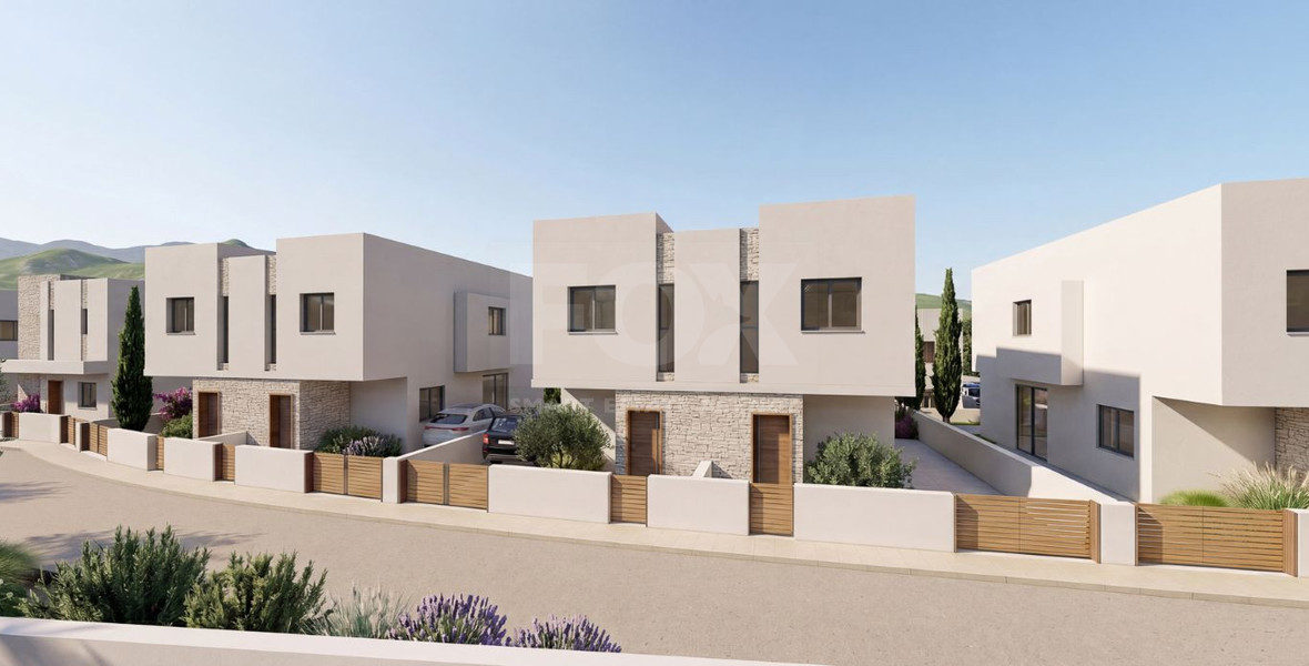 Modern three bedroom Villas in Pegeia,  Private Gardens & Communal Pool Near Coral Bay