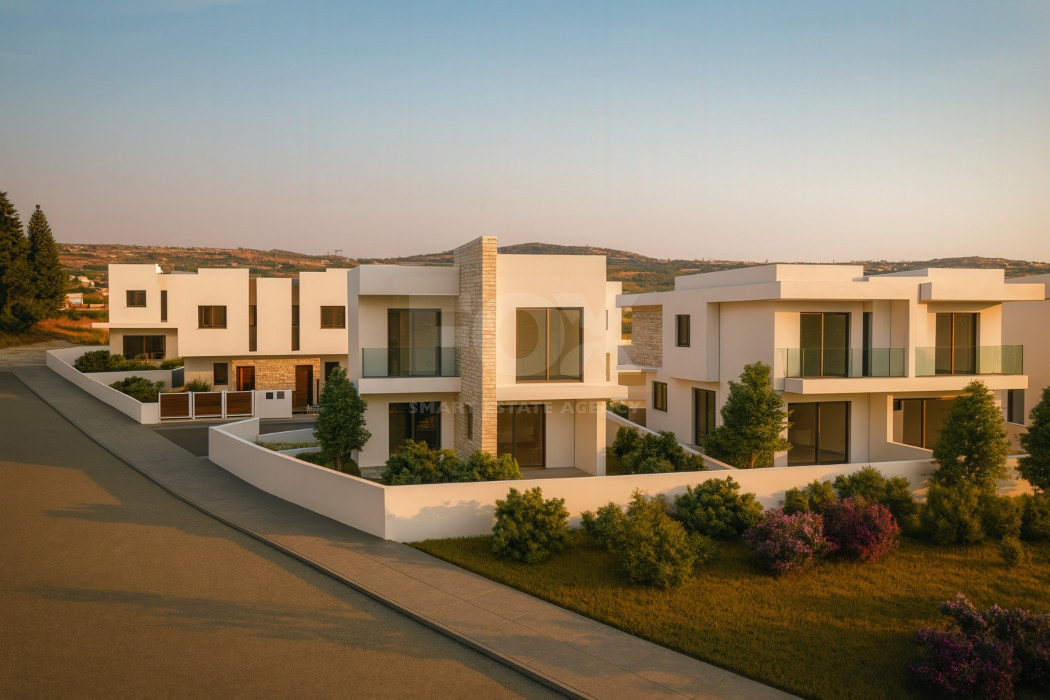 Modern three bedroom Villas in Pegeia,  Private Gardens & Communal Pool Near Coral Bay