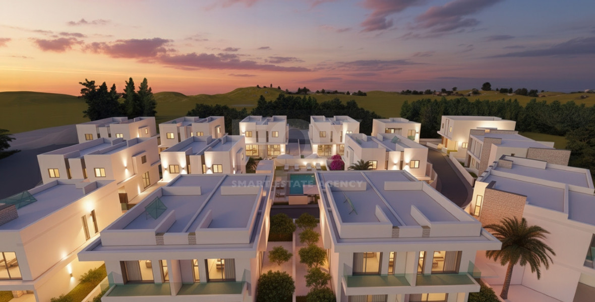 Modern three bedroom Villas in Pegeia,  Private Gardens & Communal Pool Near Coral Bay