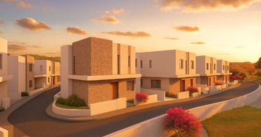 Modern three bedroom Villas in Pegeia,  Private Gardens & Communal Pool Near Coral Bay