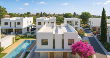 Modern three bedroom Villas in Pegeia,  Private Gardens & Communal Pool Near Coral Bay