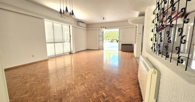 Spacious  four bedroom apartment with  fireplace charm and two large verandas for rent in Katholiki Limassol