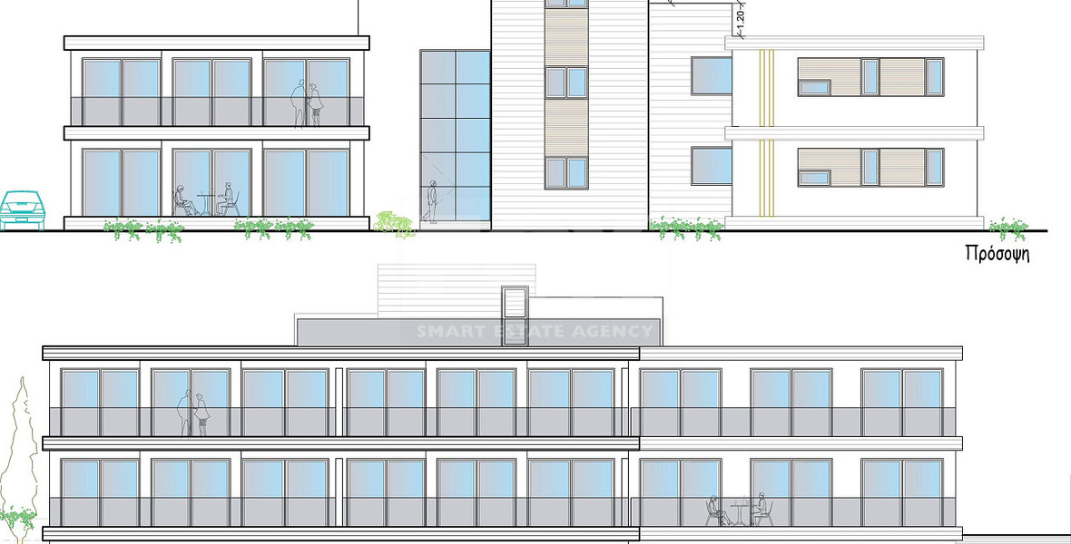 Modern two bedroom apartment in Konia, Paphos with Pool & Sea Views