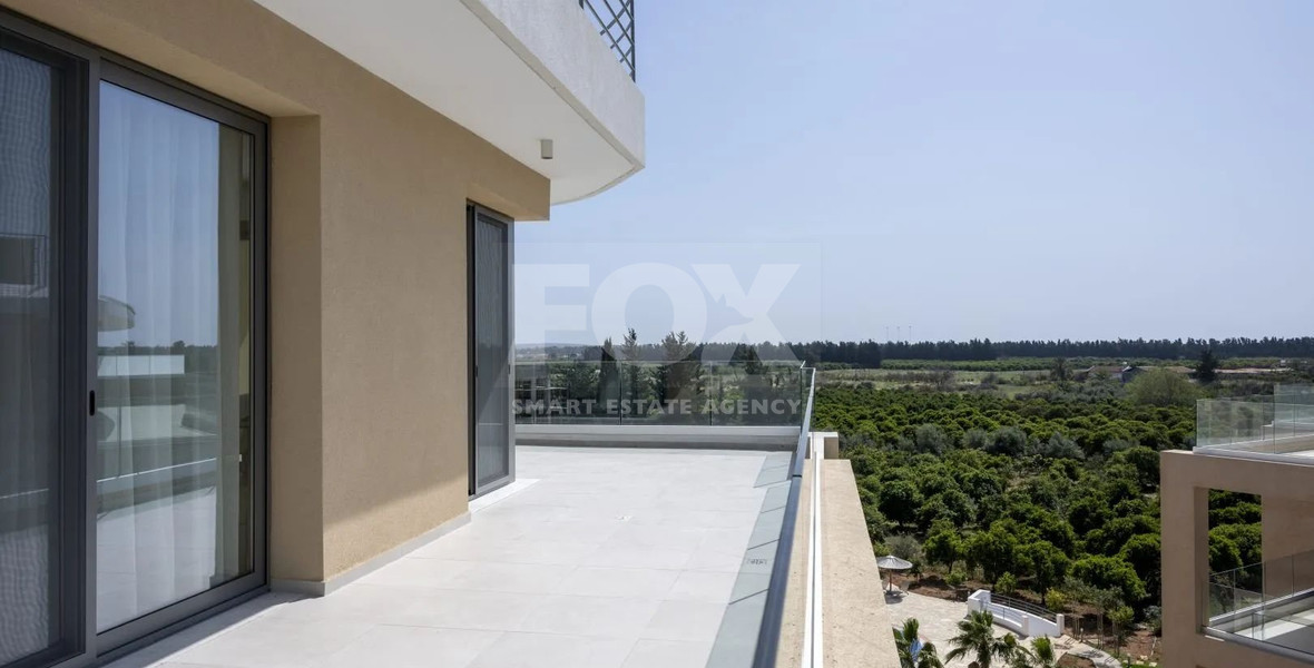 Penthouse for Sale in Trachoni, Limassol | Two-Bedroom, Pools & Green Views
