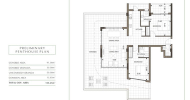 Key Ready Penthouse for Sale in Trachoni, Limassol | Two-Bedroom, Pools & Green Views