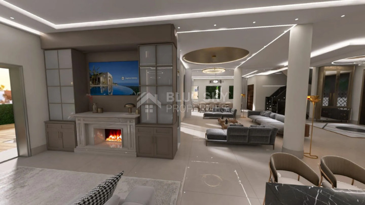 Prestigious five Bedroom Seaside Villa on the Golden Mile, Paphos – Private Pool & Modern Amenities