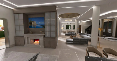 Prestigious five Bedroom Seaside Villa on the Golden Mile, Paphos – Private Pool & Modern Amenities