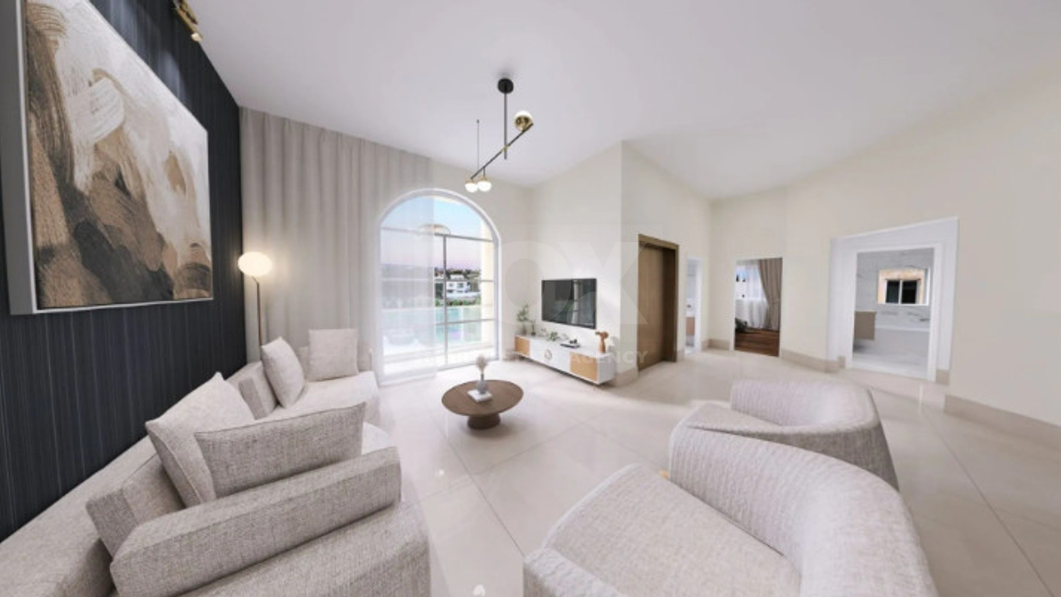 Prestigious five Bedroom Seaside Villa on the Golden Mile, Paphos – Private Pool & Modern Amenities