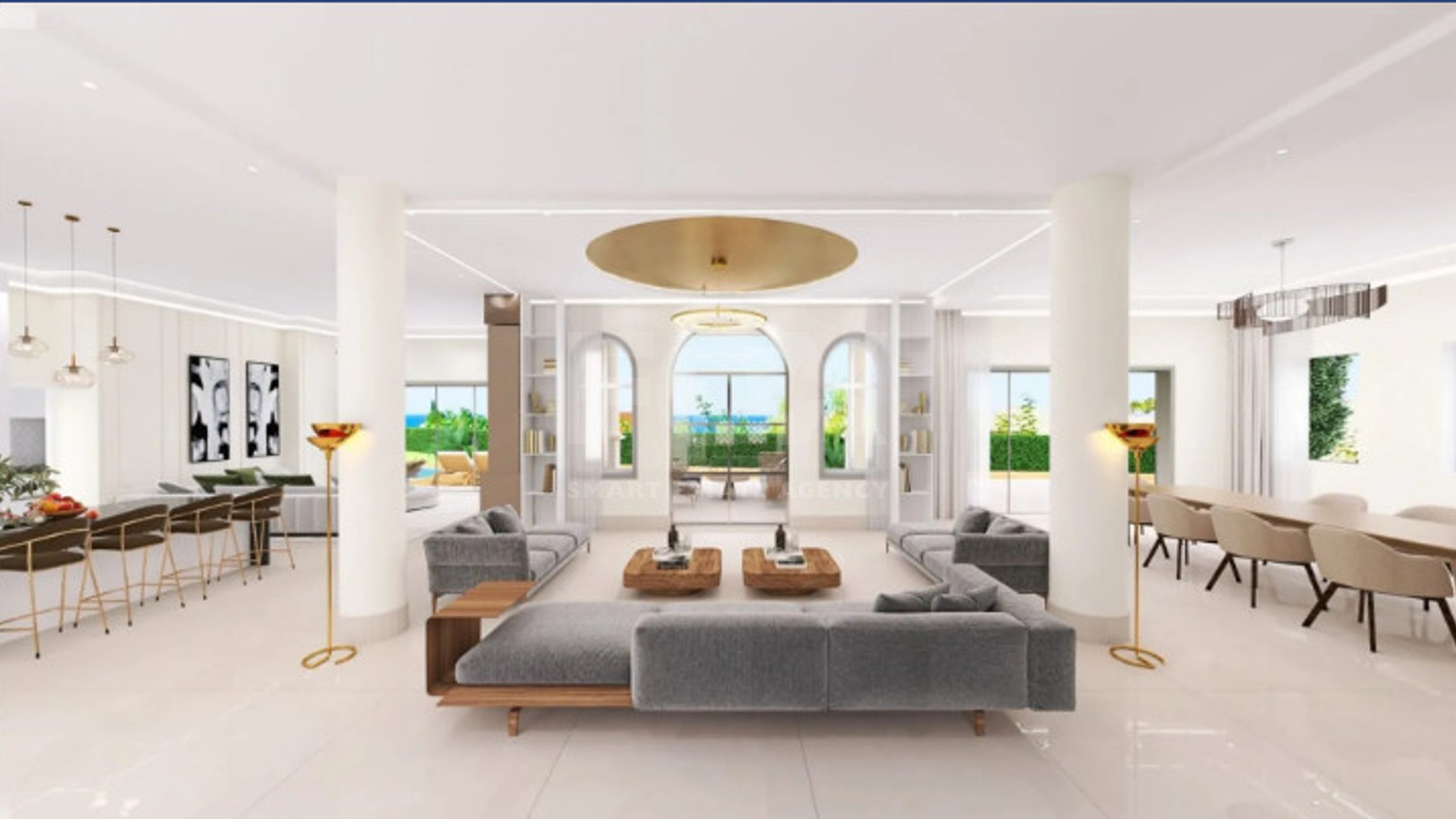 Prestigious five Bedroom Seaside Villa on the Golden Mile, Paphos – Private Pool & Modern Amenities
