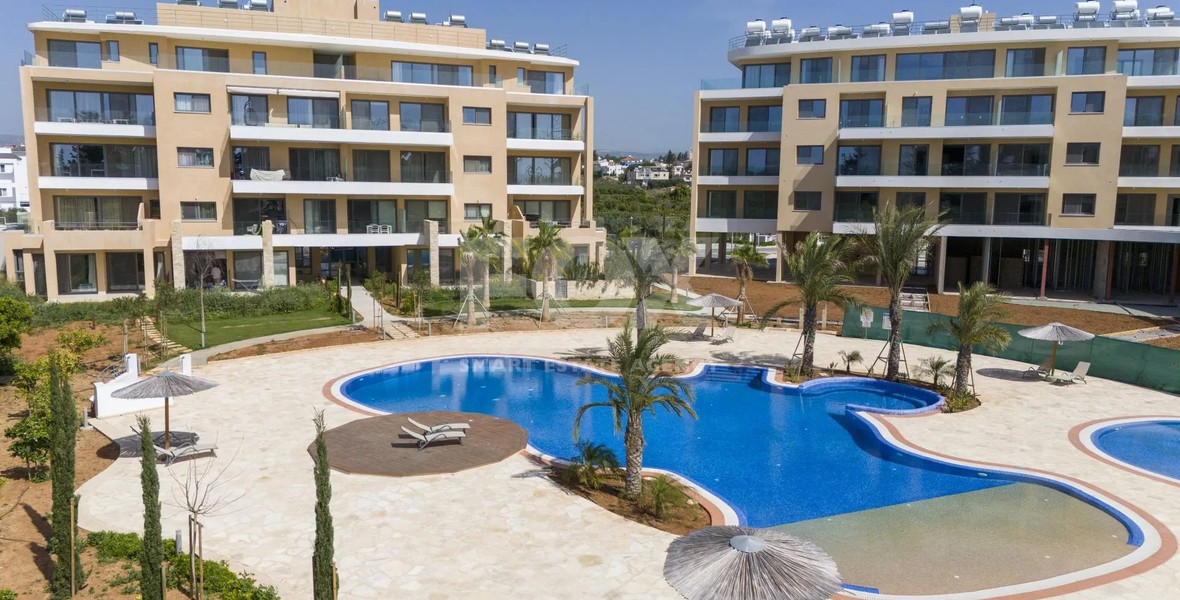Luxury Apartment for Sale in Trachoni, Limassol | Two-Bedrooms, Pools & Green Views