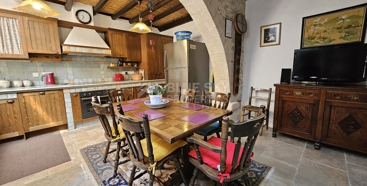 Traditional Four Bedroom Stone House for Sale in Omodos, Limassol | Cyprus Village Property
