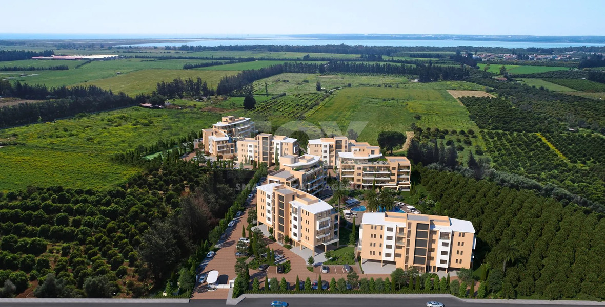 Luxury Apartment for Sale in Trachoni, Limassol | Two-Bedroom, Pools & Green Views