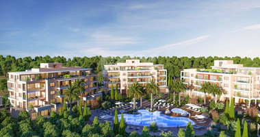 Luxury Apartment for Sale in Trachoni, Limassol | Two-Bedroom, Pools & Green Views