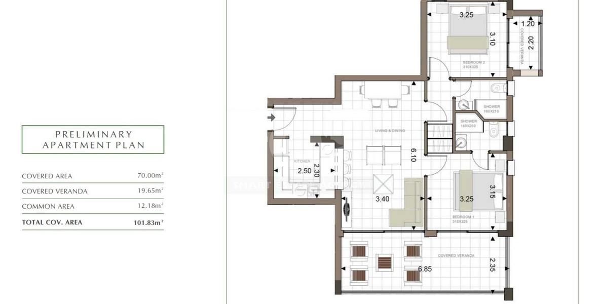 Luxury Apartment for Sale in Trachoni, Limassol | Two-Bedroom, Pools & Green Views