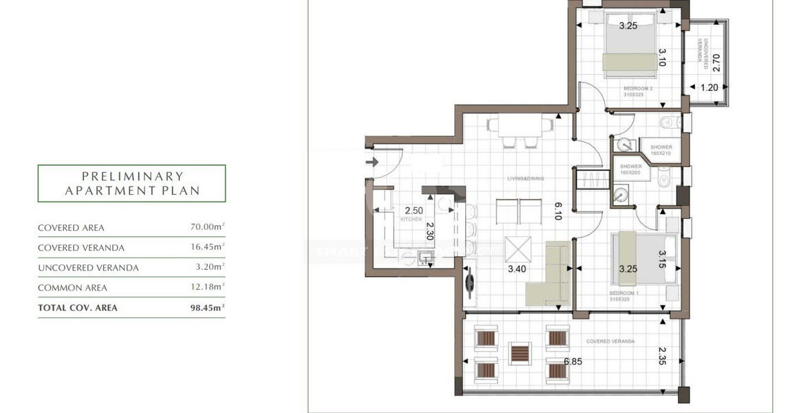 Luxury Apartment for Sale in Trachoni, Limassol | Two-Bedroom, Pools & Green Views
