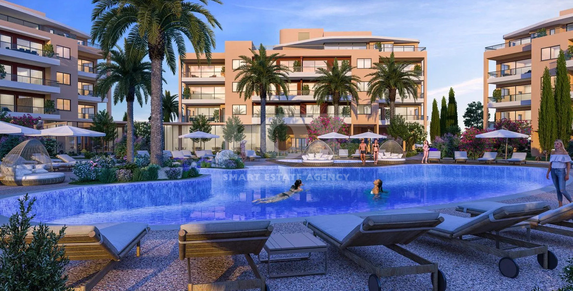 Luxury Apartment for Sale in Trachoni, Limassol | Two-Bedroom with garden, Pools & Green Views