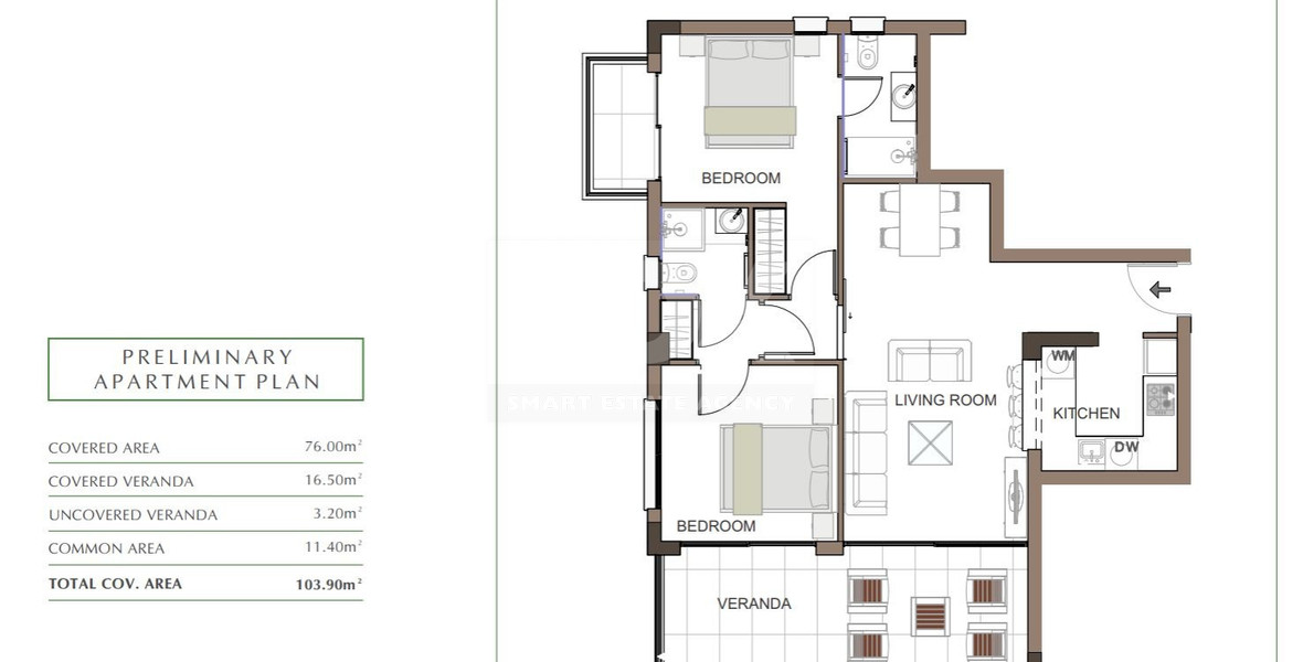 Luxury Apartment for Sale in Trachoni, Limassol | Two-Bedroom, Pools & Green Views