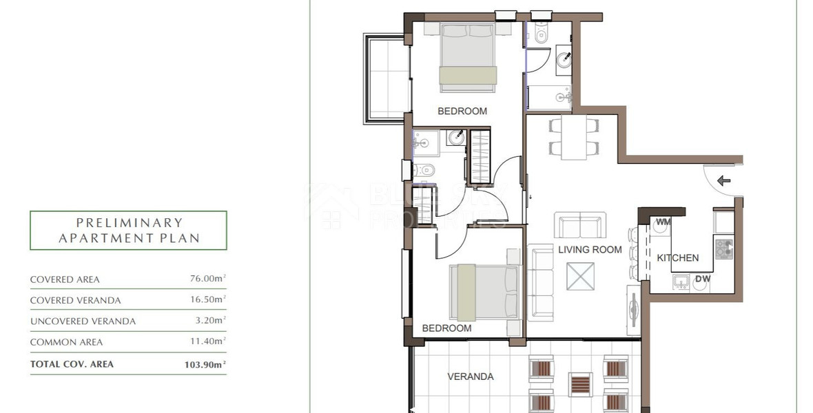 Luxury Apartment for Sale in Trachoni, Limassol | Two-Bedroom, Pools & Green Views