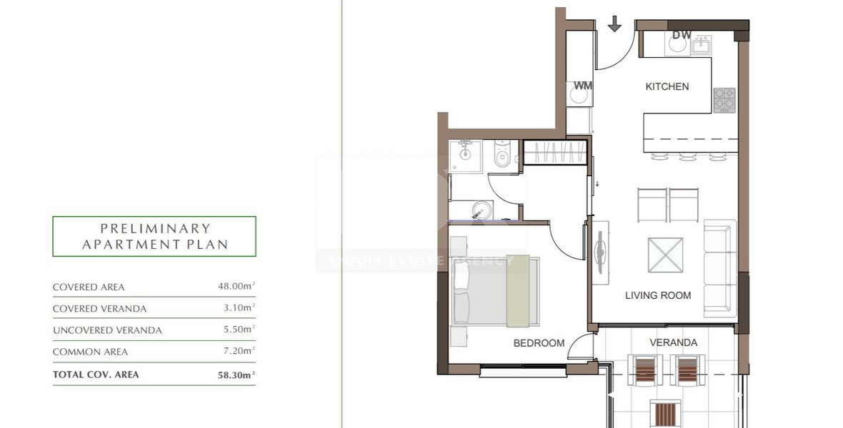 Luxury Apartment for Sale in Trachoni, Limassol | One-Bedroom, Pools & Green Views