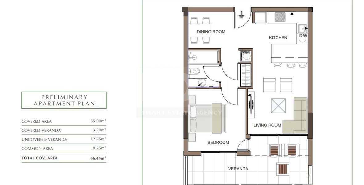 Luxury Apartment for Sale in Trachoni, Limassol | One-Bedroom, Pools & Green Views