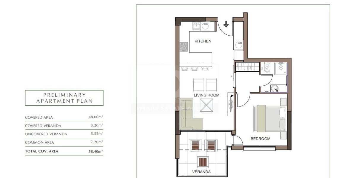 Luxury Apartment for Sale in Trachoni, Limassol | One-Bedroom, Pools & Green Views