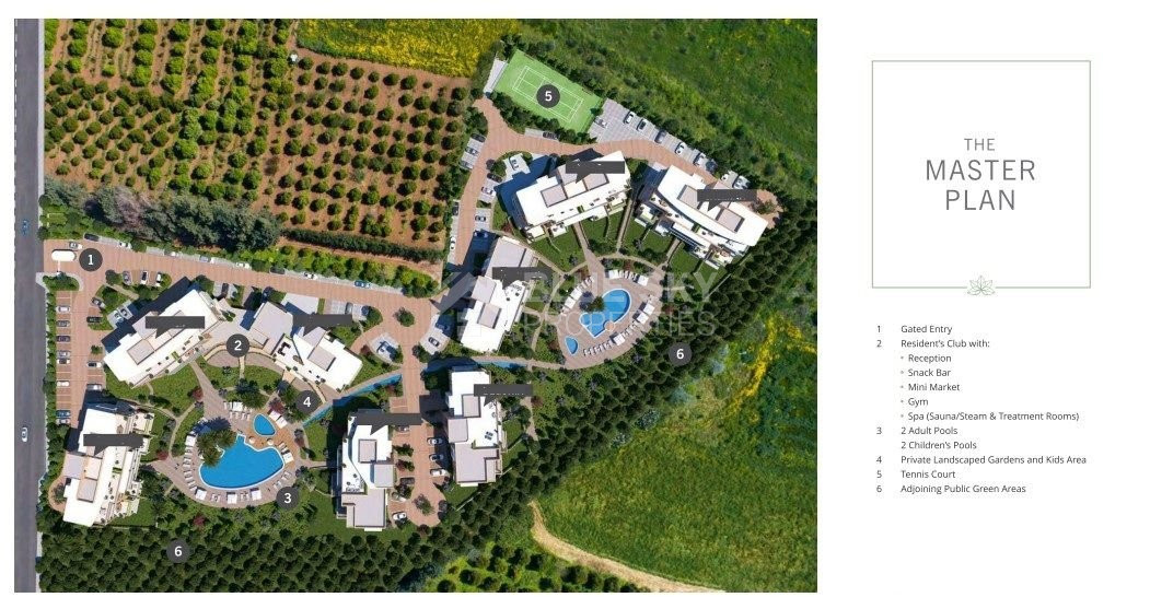 Luxury Apartment for Sale in Trachoni, Limassol | Two-Bedroom, Pools & Green Views