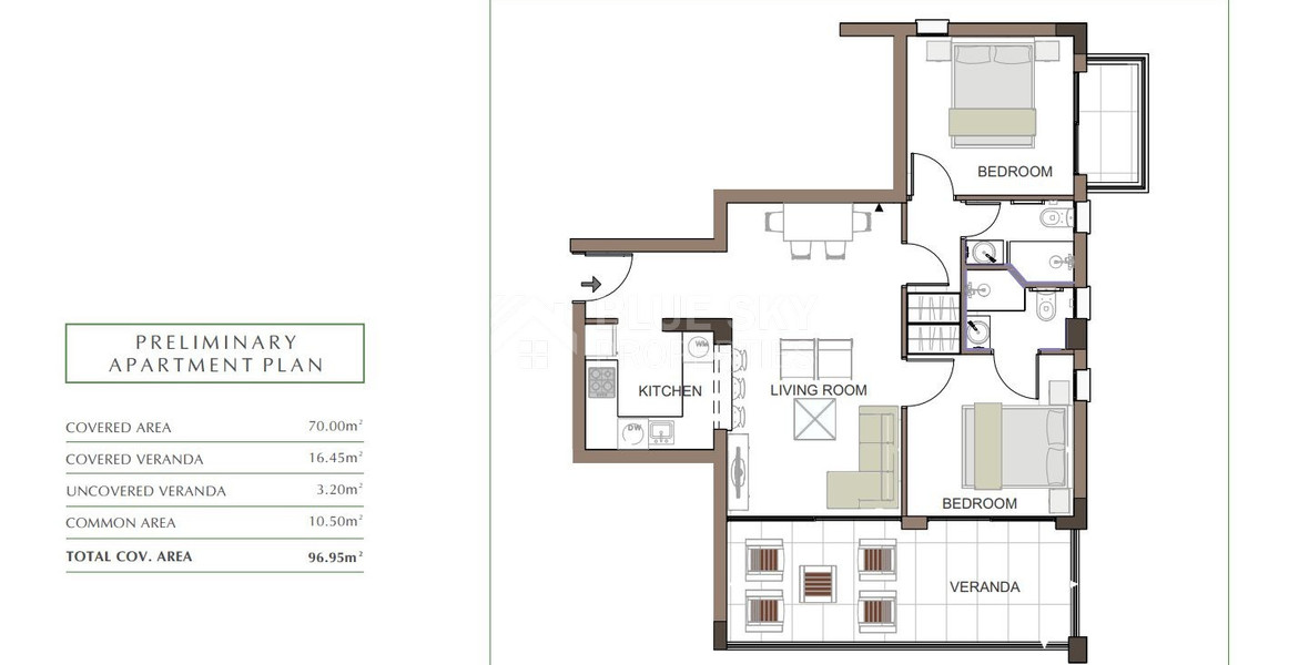 Luxury Apartment for Sale in Trachoni, Limassol | Two-Bedroom, Pools & Green Views