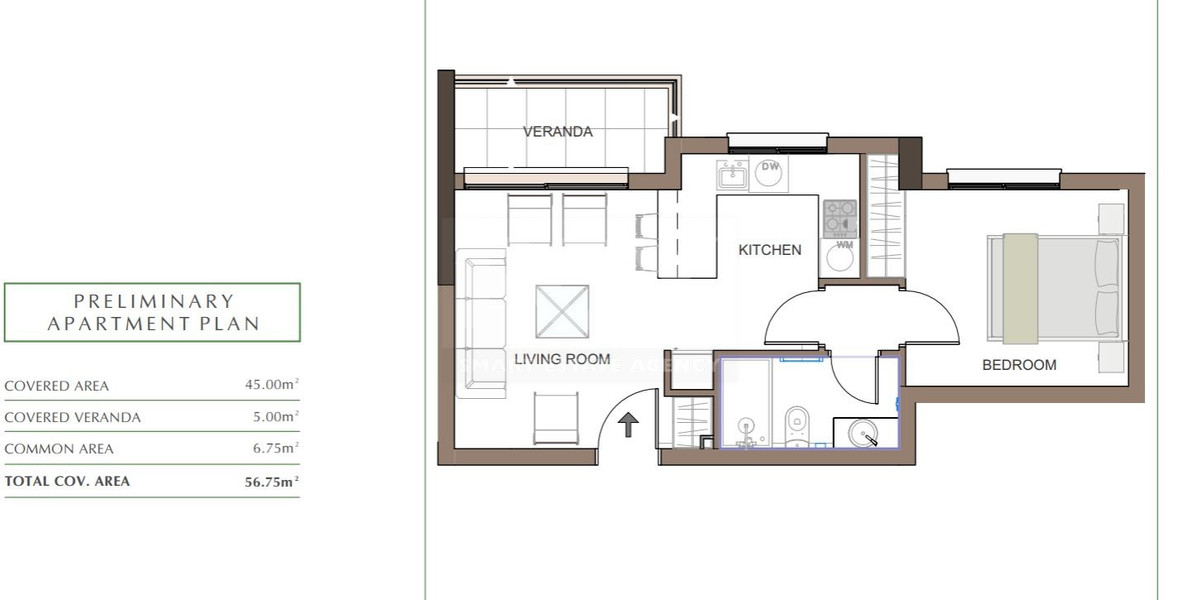 Luxury Apartment for Sale in Trachoni, Limassol | One-Bedroom, Pools & Green Views