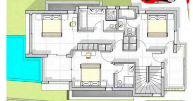 Luxury Family Villa in Chloraka, Paphos -Six bedrooms, Private Pool, Sea Views