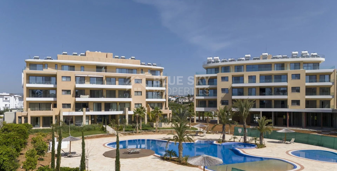 Luxury Apartment for Sale in Trachoni, Limassol | Two-Bedroom, Pools & Green Views