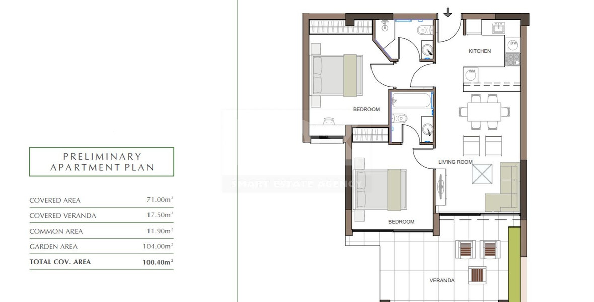 Luxury Apartment for Sale in Trachoni, Limassol | Two-Bedroom, Pools & Green Views