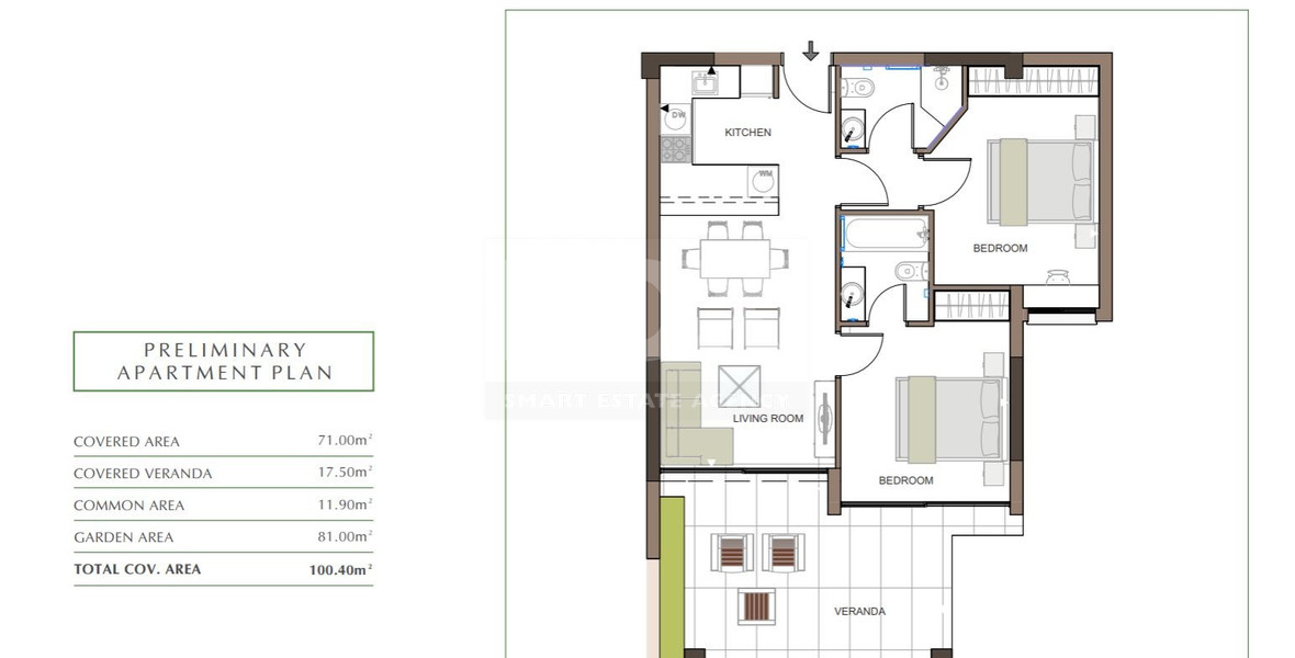 Luxury Apartment for Sale in Trachoni, Limassol | Two-Bedroom, Pools & Green Views