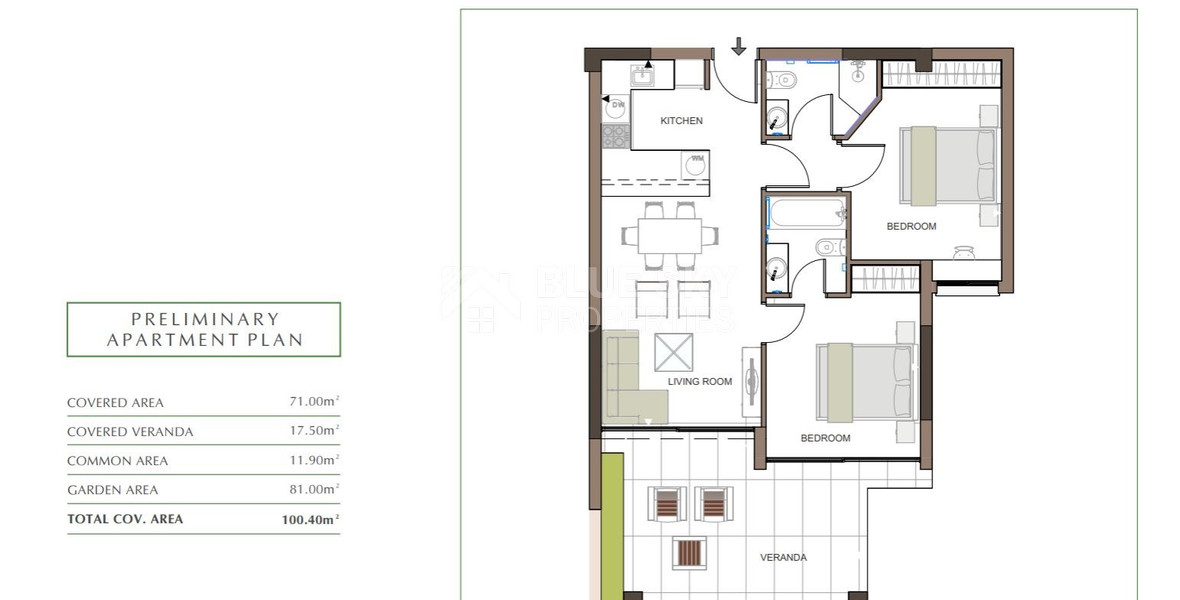 Luxury Apartment for Sale in Trachoni, Limassol | Two-Bedroom, Pools & Green Views