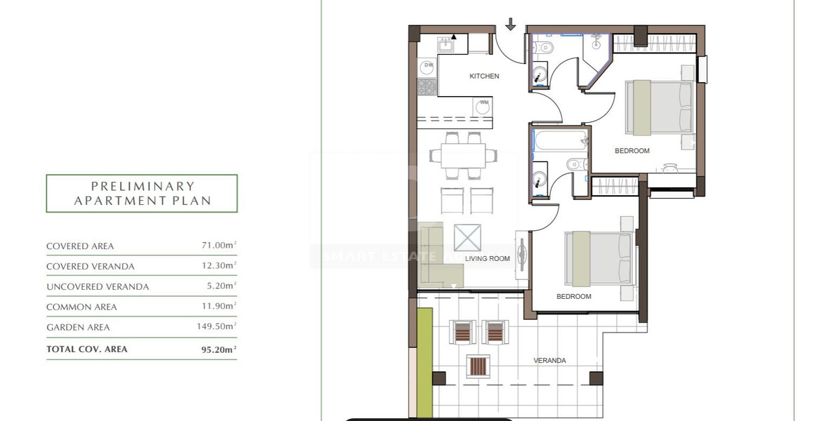Luxury Apartment for Sale in Trachoni, Limassol | Two-Bedroom, Pools & Green Views