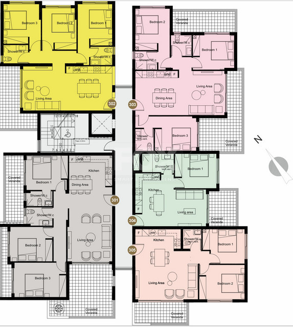 Modern  three Bedroom Apartment for Sale in Central Paphos – Prime Location Near Universities & Amenities