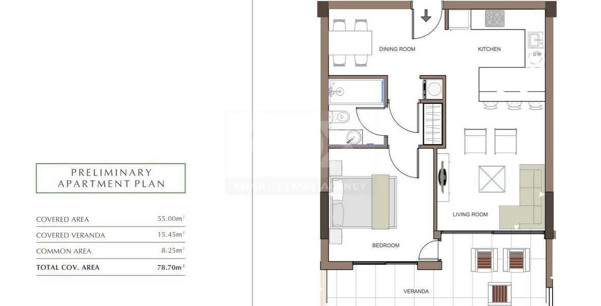 Luxury Apartment for Sale in Trachoni, Limassol | One-Bedroom, Pools & Green Views