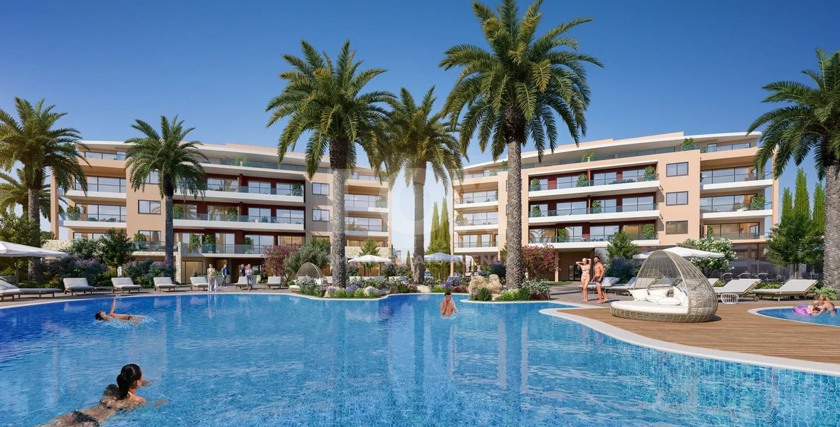 Luxury Apartment for Sale in Trachoni, Limassol | One-Bedroom, Pools & Green Views