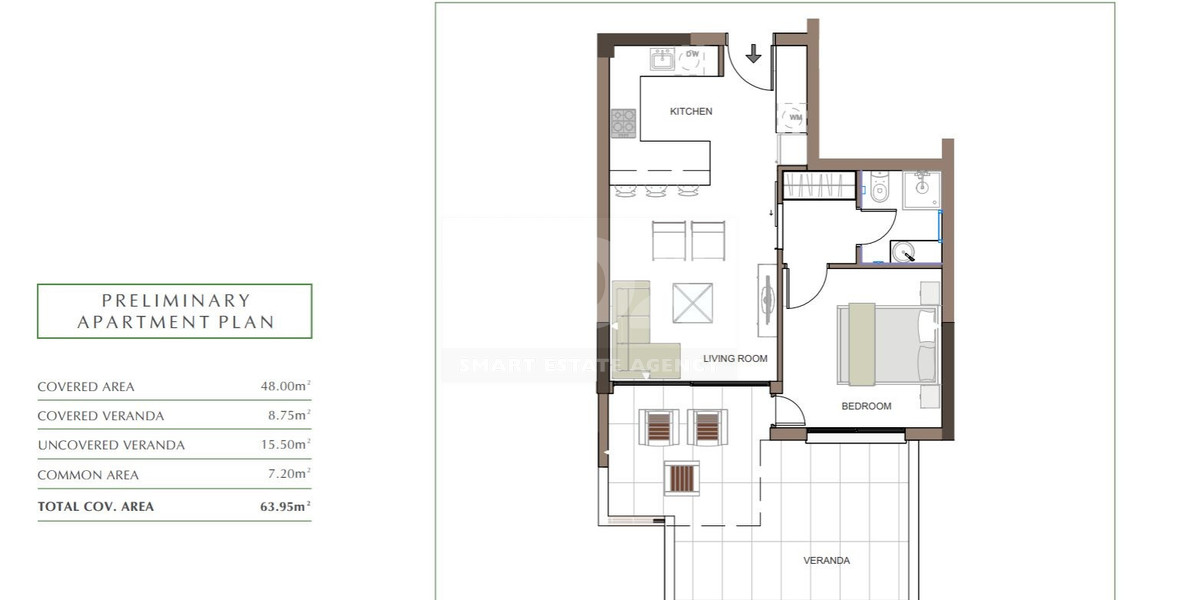 Luxury Apartment for Sale in Trachoni, Limassol | One-Bedroom, Pools & Green Views