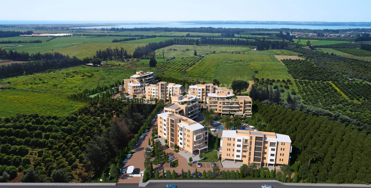 Luxury Apartment for Sale in Trachoni, Limassol | One-Bedroom, Pools & Green Views