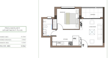 Luxury Apartment for Sale in Trachoni, Limassol | One-Bedroom, Pools & Green Views