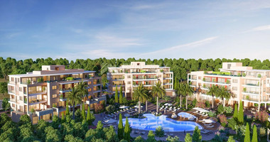 Luxury Apartment for Sale in Trachoni, Limassol | One-Bedroom, Pools & Green Views