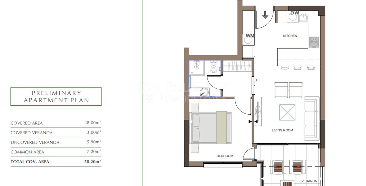 Luxury Apartment for Sale in Trachoni, Limassol | One-Bedroom, Pools & Green Views