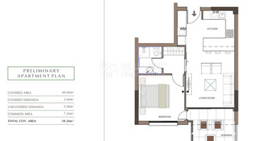 Luxury Apartment for Sale in Trachoni, Limassol | One-Bedroom, Pools & Green Views