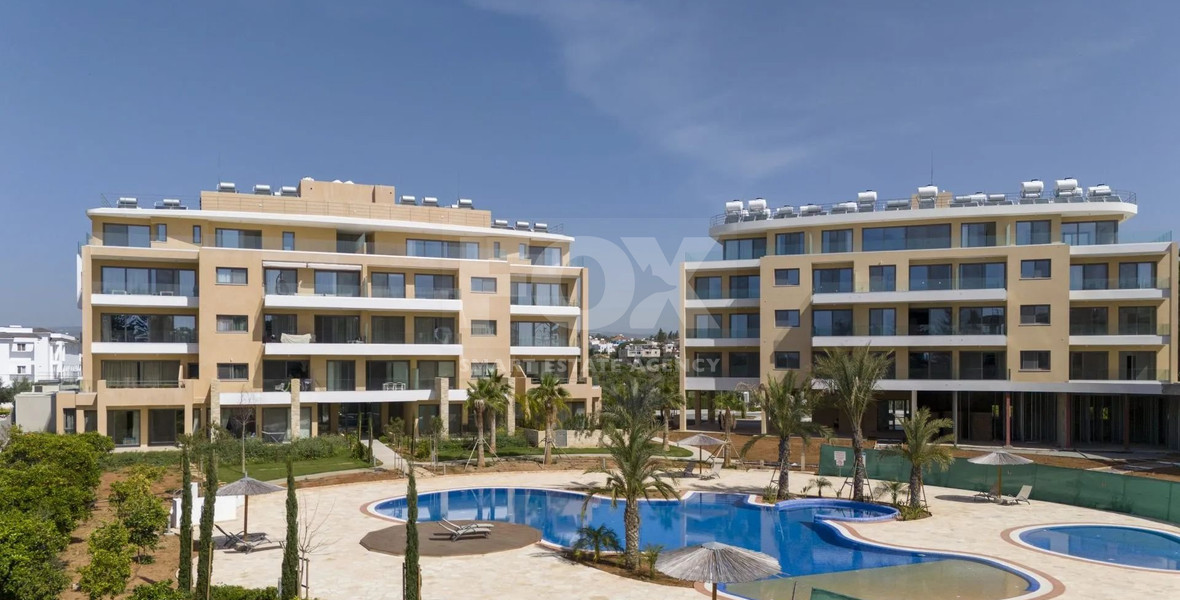 Luxury Apartment for Sale in Trachoni, Limassol | One-Bedroom, Pools & Green Views