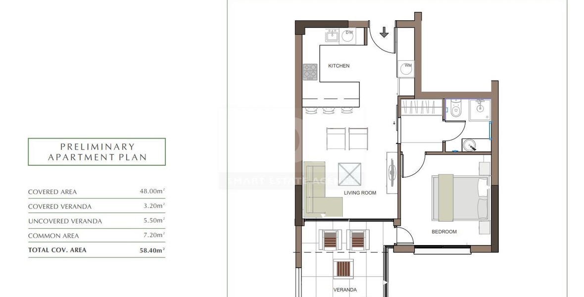 Luxury Apartment for Sale in Trachoni, Limassol | One-Bedroom, Pools & Green Views