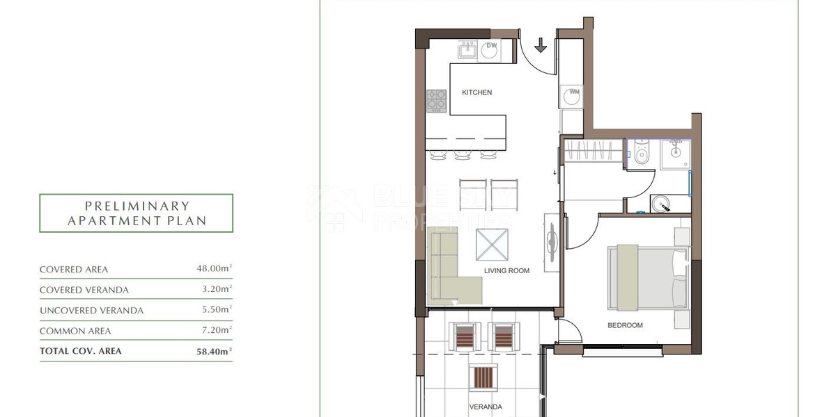 Luxury Apartment for Sale in Trachoni, Limassol | One-Bedroom, Pools & Green Views