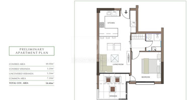 Luxury Apartment for Sale in Trachoni, Limassol | One-Bedroom, Pools & Green Views