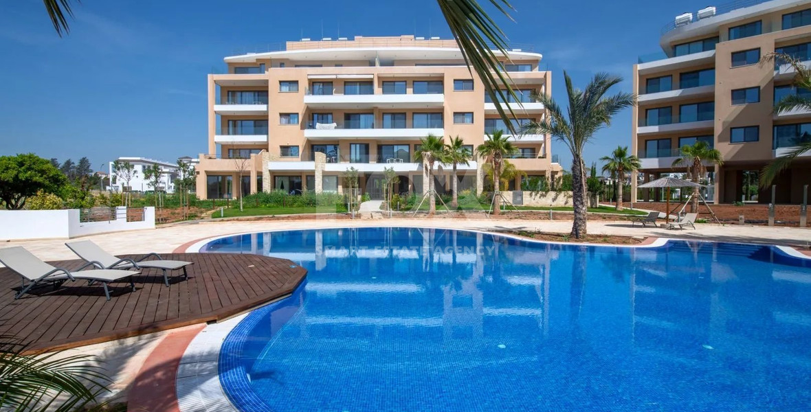 Luxury Apartment for Sale in Trachoni, Limassol | One-Bedroom, Pools & Green Views